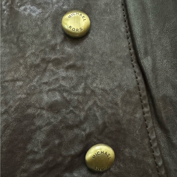 Michael Kors 100% Brown Leather Vest - Picture 4 of 6